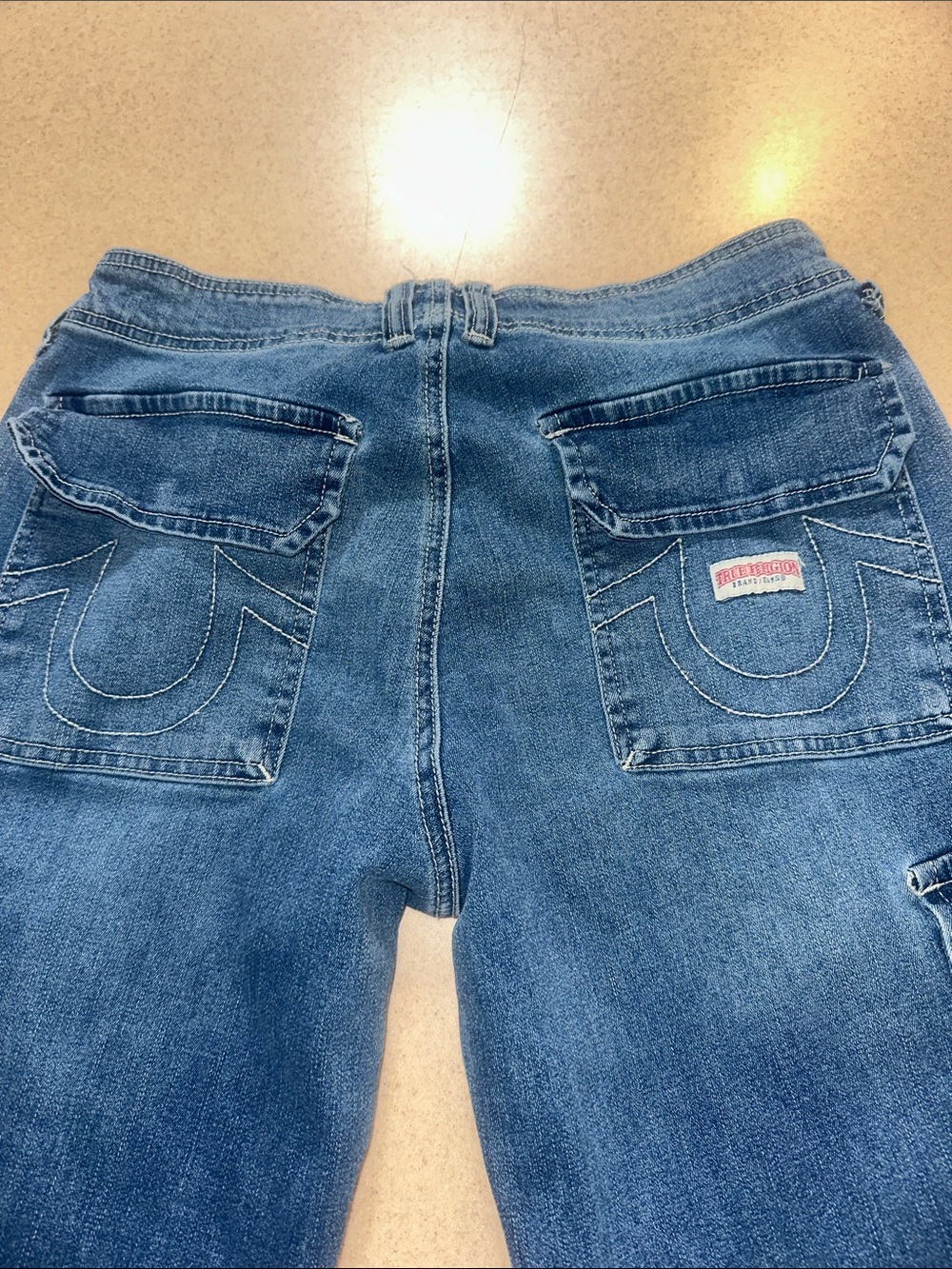 True Religion Women’s Cargo Blue Denim Jeans - Picture 7 of 7